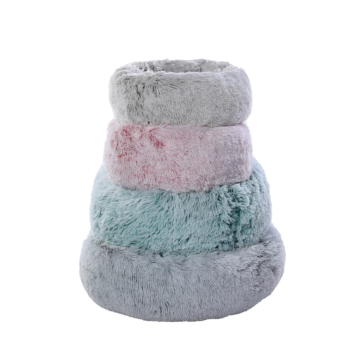 

Wholesale Luxury plush round Warm Dog Bed Comfortable pet deep sleep bed