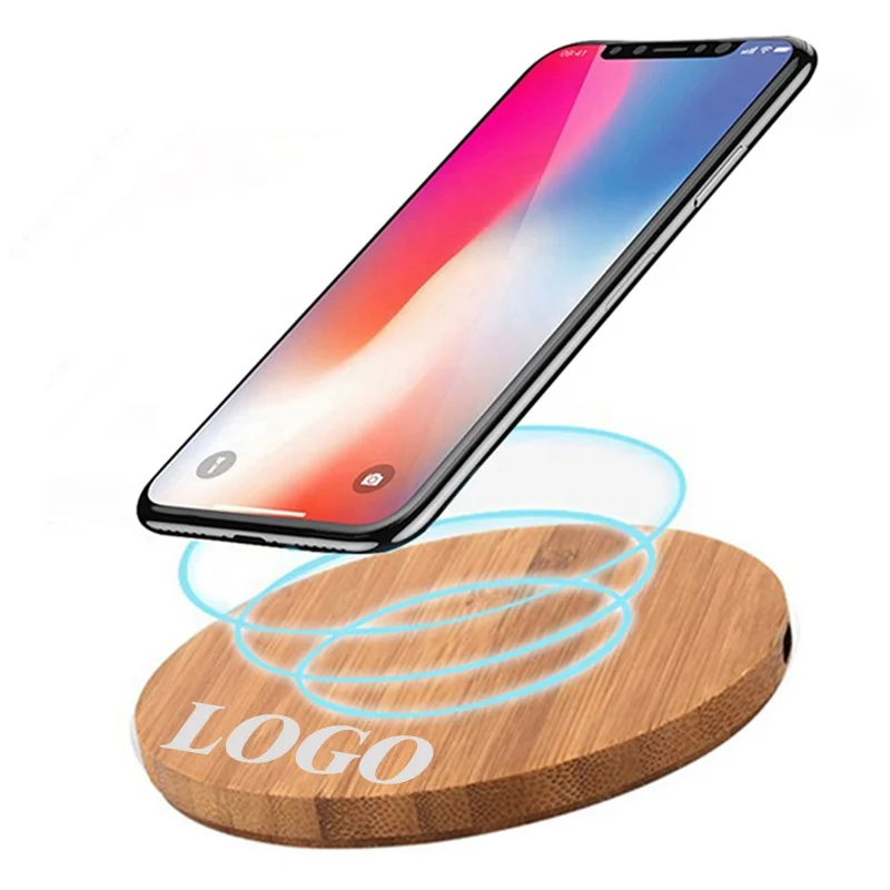 

Custom Bamboo Light Up Logo Wooden Wireless Phone Charger Stand Wood Fast Charging Wireless Charger