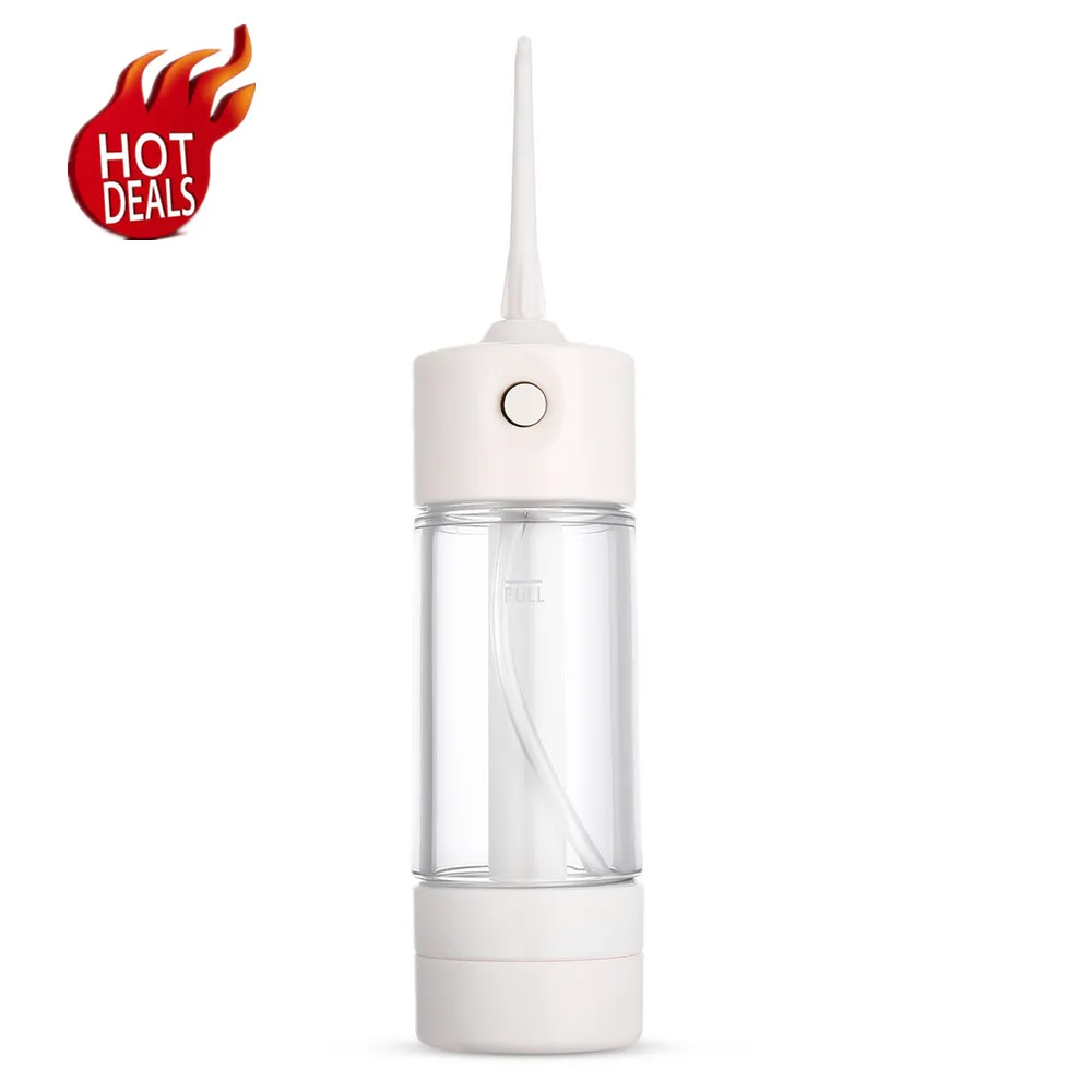 

China Cheap Price Oral Care Teeth Cleaning Water Flosser Waterproof Household Travel 150Ml H2O Wireless Manual Water Pulse Floss