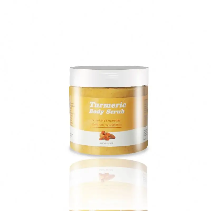 

XBY OEM/ODM Private Label Exfoliating Vitamin C Lime Natural Turmeric Shea Sugar Body Scrub Whitening Body Scrub