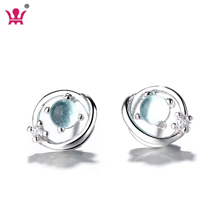 

925 Sterling Silver Earth Planet Earrings Astronaut Stud Earrings Jewelry for Women Girls, Platinum,gold