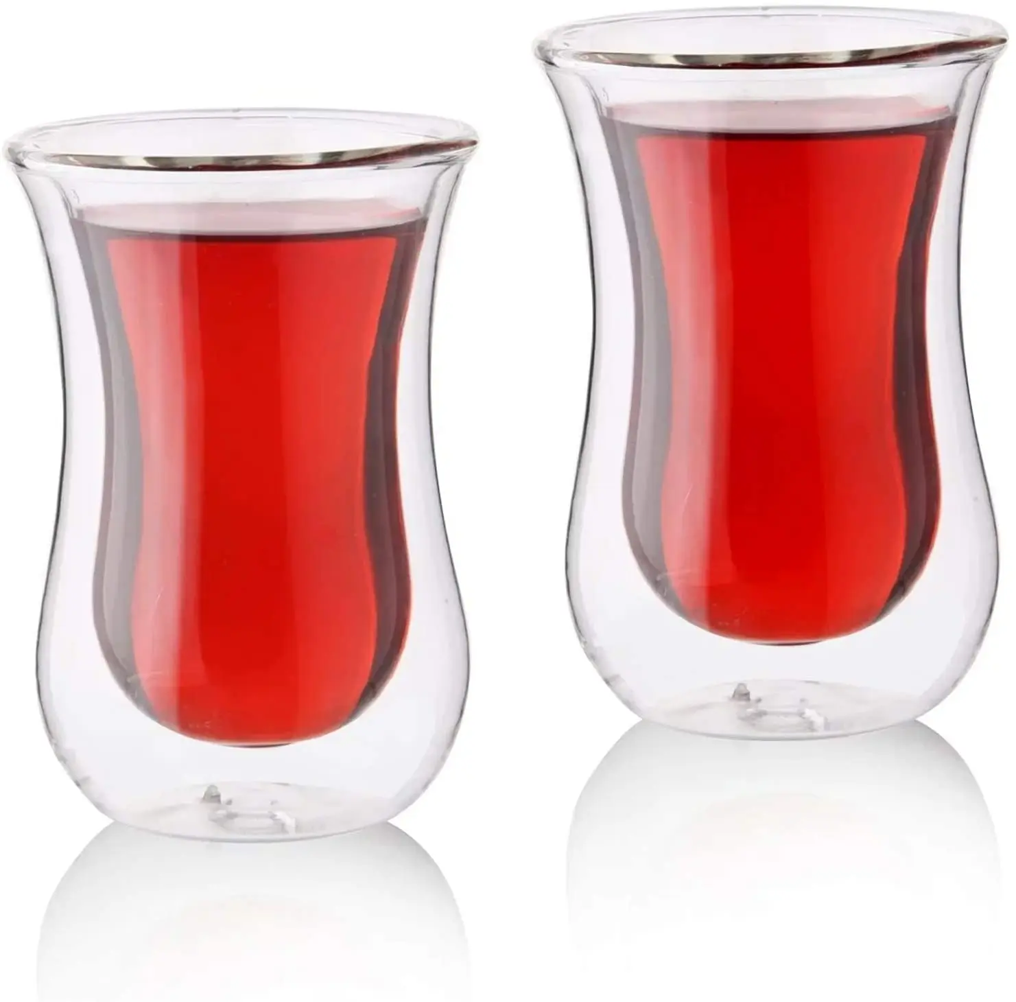 

3.4OZ/100ml Hot selling double wall glass Turkey tea cups double wall glass cup