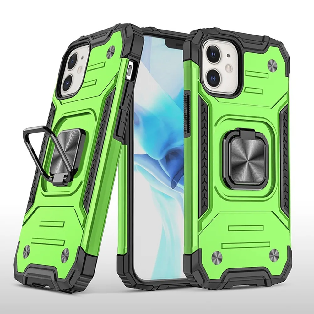 

Armor Case For In finix S5 Lite Pro 2 in 1 Rings Holder Case For iPhone Sam Huawei