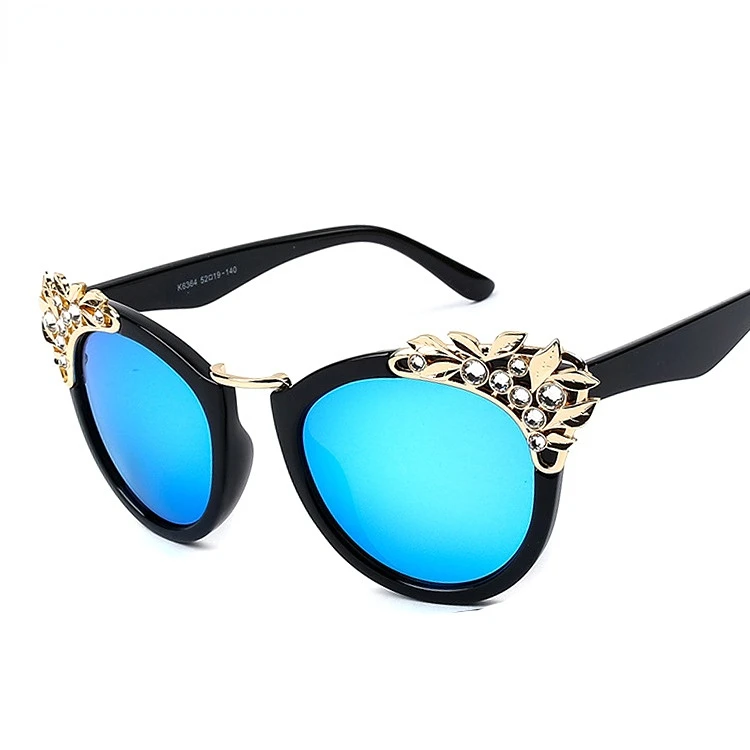 

Fashion rhinestone Polarized sunglasses women shades cat eye glasses personalized eyewear for Amazon