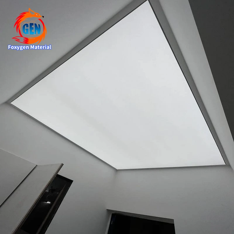FOXYGEN Factory Stretch Ceiling Film Custom Size Modern Suspended Ceilings Pvc Translucent Stretch Ceiling for Office