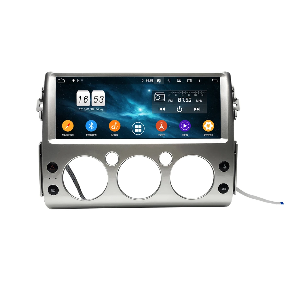 

klyde 12.3inch screen car navigation for FJ cruiser android 10.0 GPS car head unit auto stereo support carplay DSP android auto