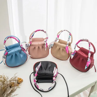 

FLB145 2020 wholesale small bags women handbags pu leather blue beach bag with scarf, Pink, red, black,beige, blue
