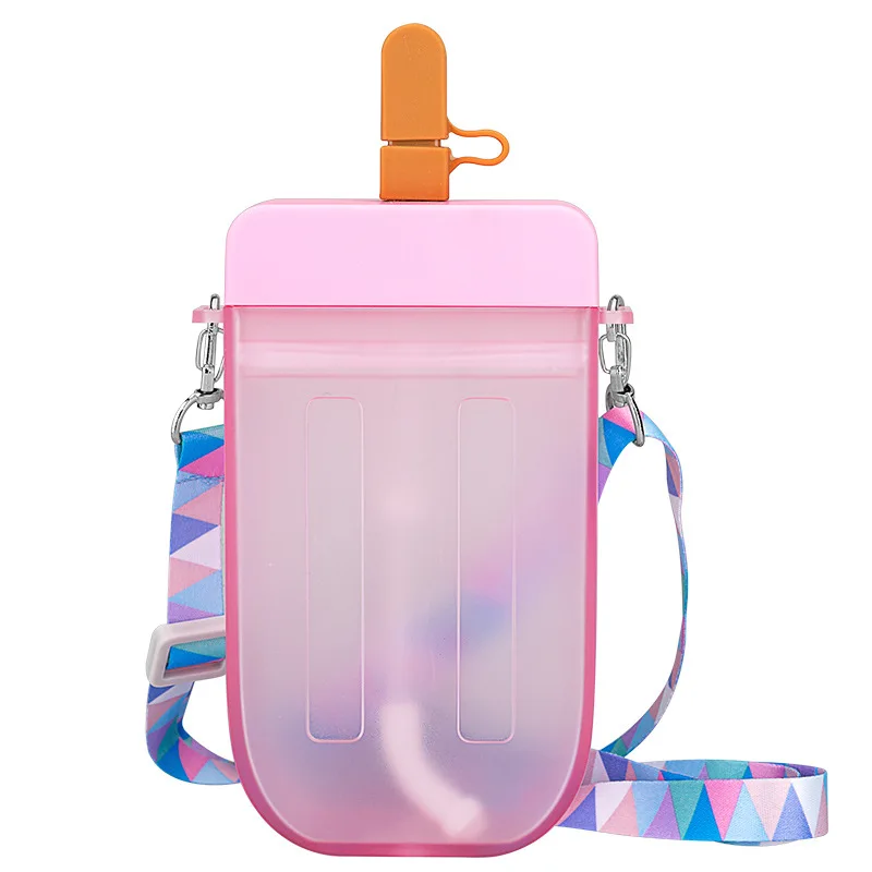 

Drink Purses Popsicle Handbags Ice Cream Straw Plastic Cup Water Bottle Purses Fashion Shoulder Mini Popsicle Purses, Picture color