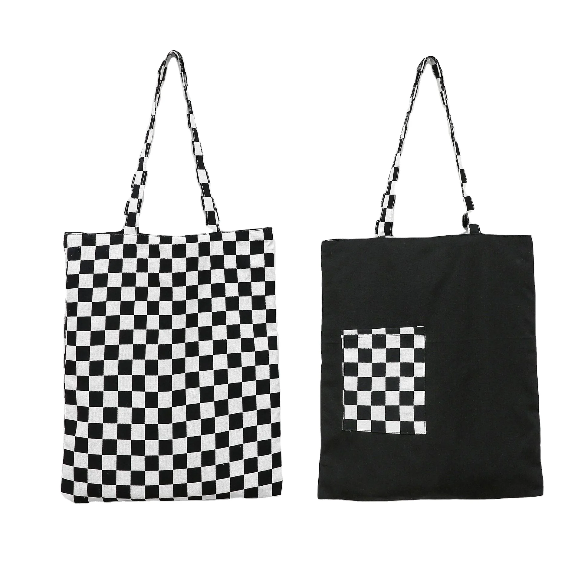 

FF351 DIY Custom Eco-Friendly Shopping Bag for Reusable Cloth Grocery Double Sided Pattern Canvas Tote Bag, Printing