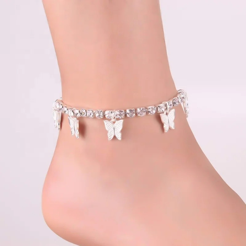 

Fashion Butterfly Anklets Foot Jewelry For Women, Pink,sliver,gold