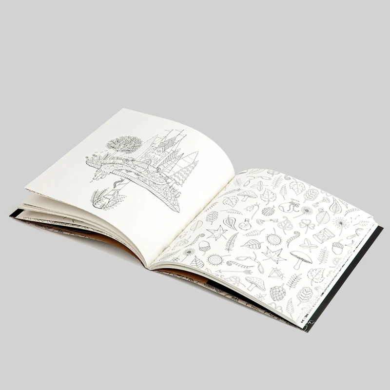 
Custom printing cheap colouring books / Enchanted forest inky quest & colouring book 