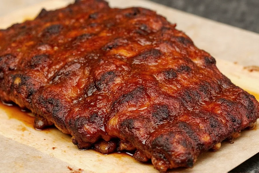 Applying dry rub to ribs after mustard layer