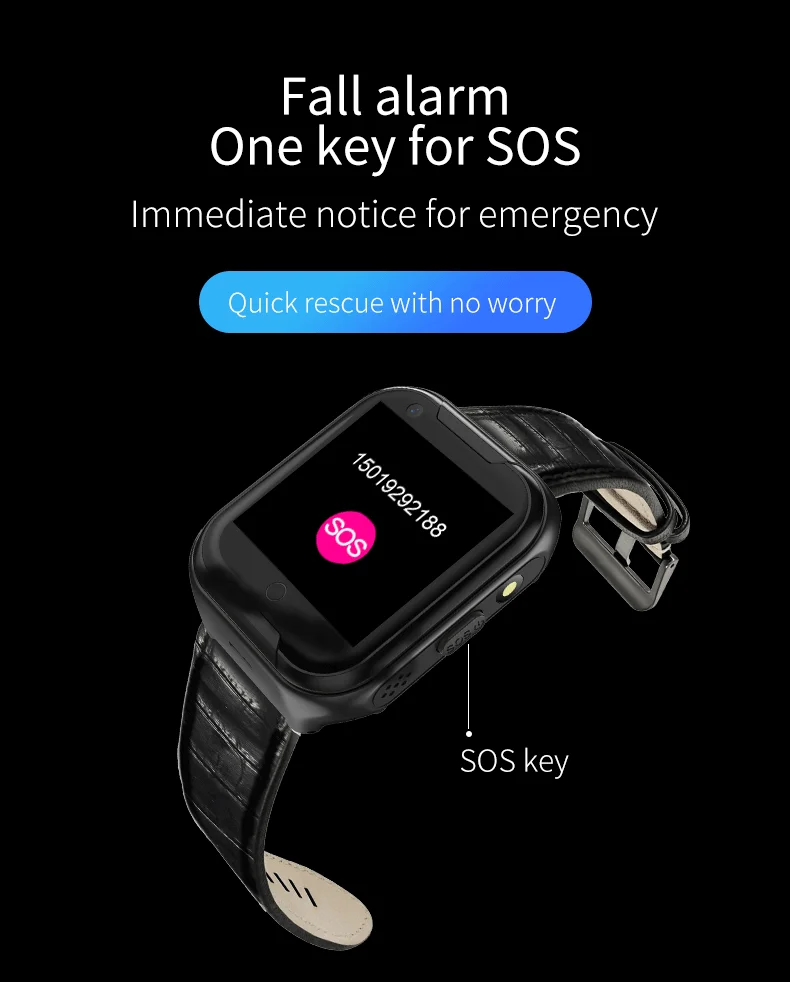 Lte 4g Senior Panic Watch Gps Elderly Care Personal Medical Watch Heart