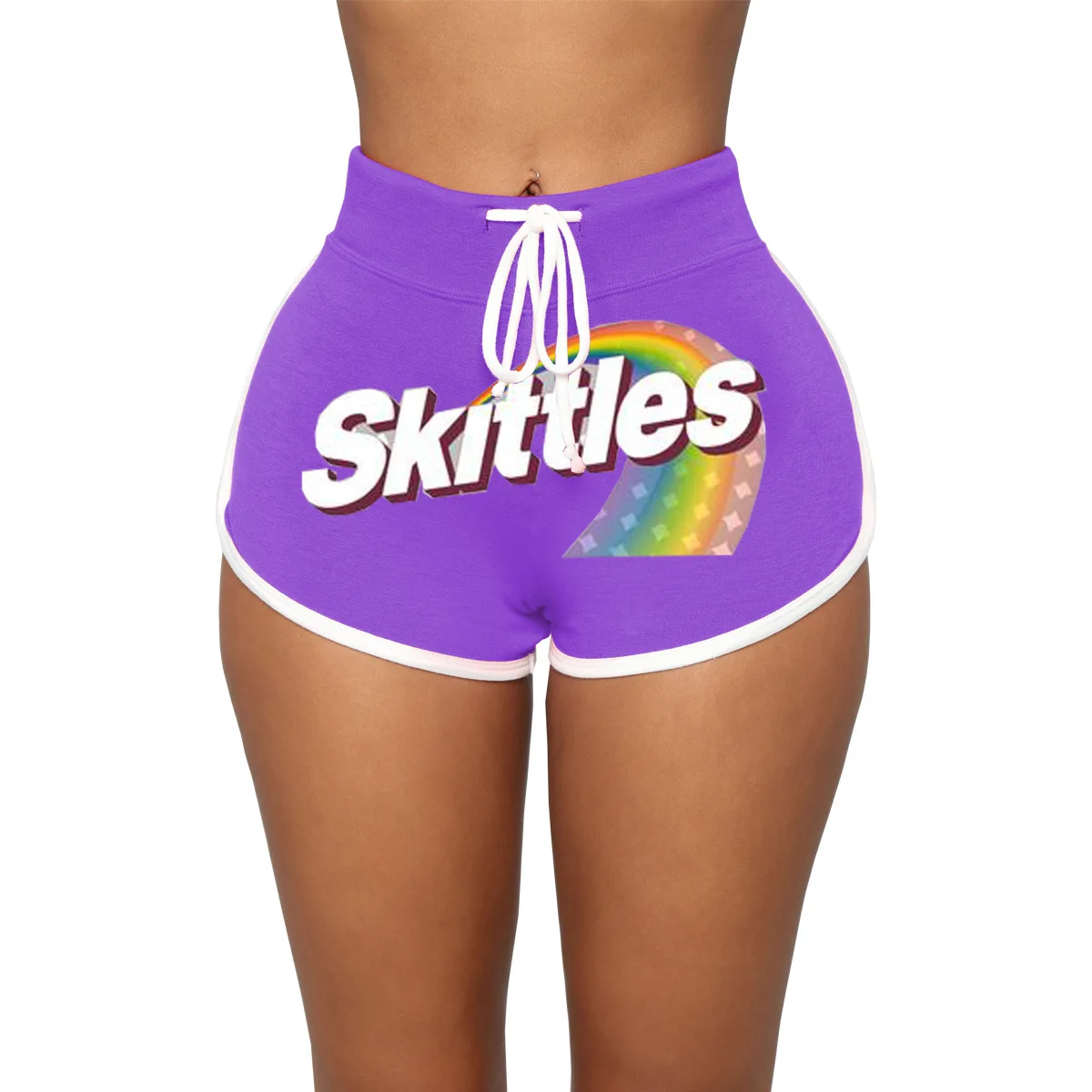 

Fashion Sexy Printed Sport Shorts For Women Workout Pants With Pattern, Yellow,red,gray,green,blue,purple