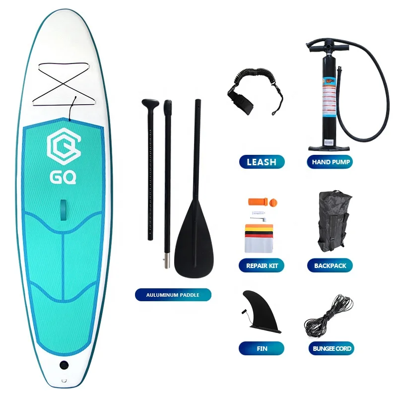 

Soft top air inflate sup paddleboard with fins sup paddle inflatable cheap isup, White