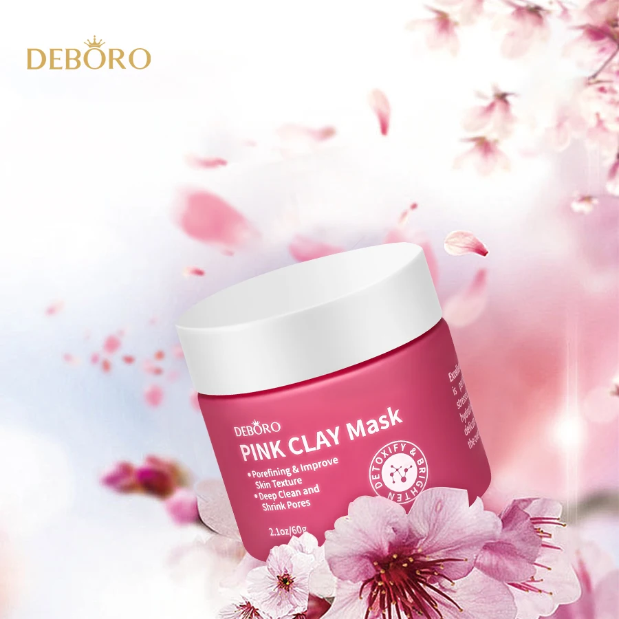 

Private label Deep Clean Pink facial Clay Mask Detoxify Beauty Australian OEM ODM pink clay mask