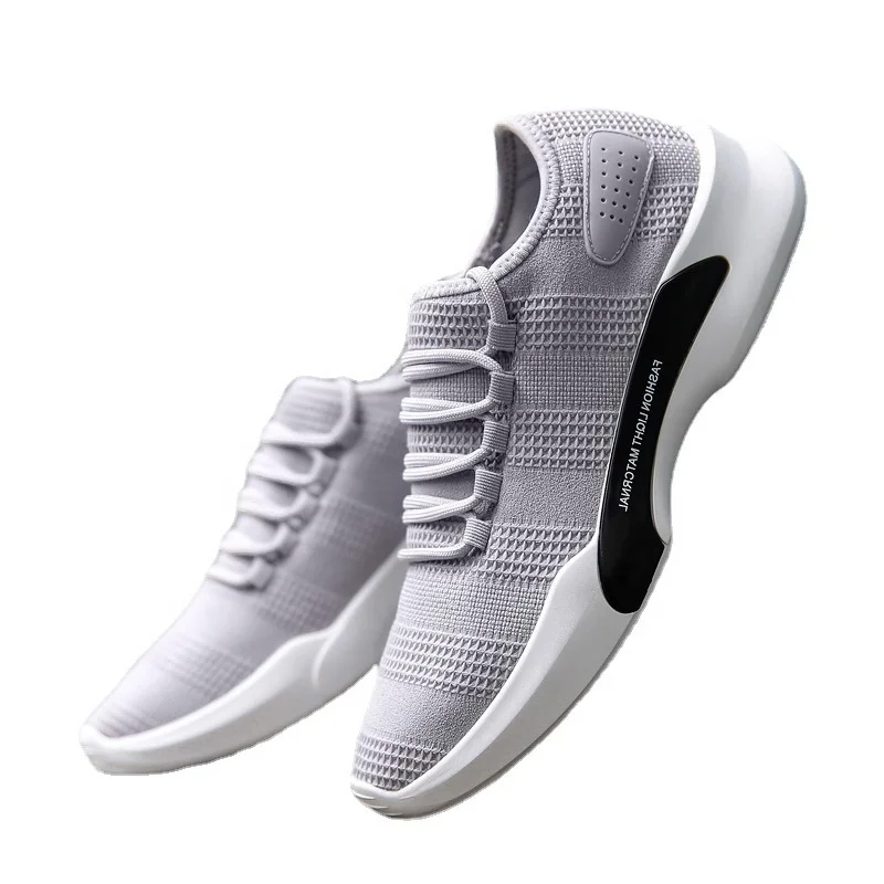 

China wholesale lowest price men footwear fashion sneakers casual shoes, Black, white, grey