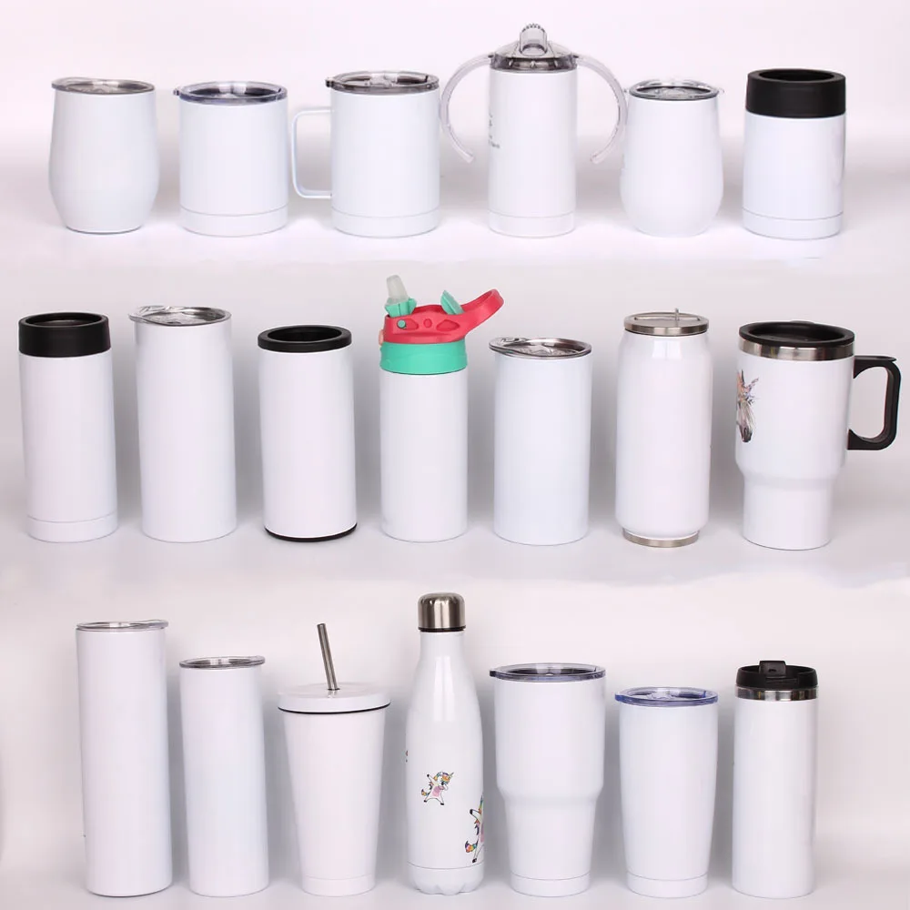 

2022 Wholesale mugs Blank Sublimation 10oz 12oz 15oz 20oz 30oz Oz Tumbler Straight Stainless Steel travel stock sublimation mug, Customized color