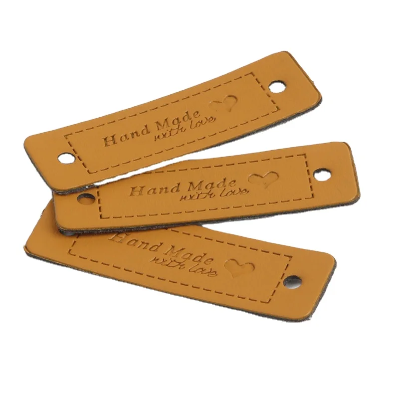 

Wholesale Handmade Limited Edition Leather Labels For Handwork Bag Gifts Leather Tags For Clothes Shoes Sewing Accessories, Customized color