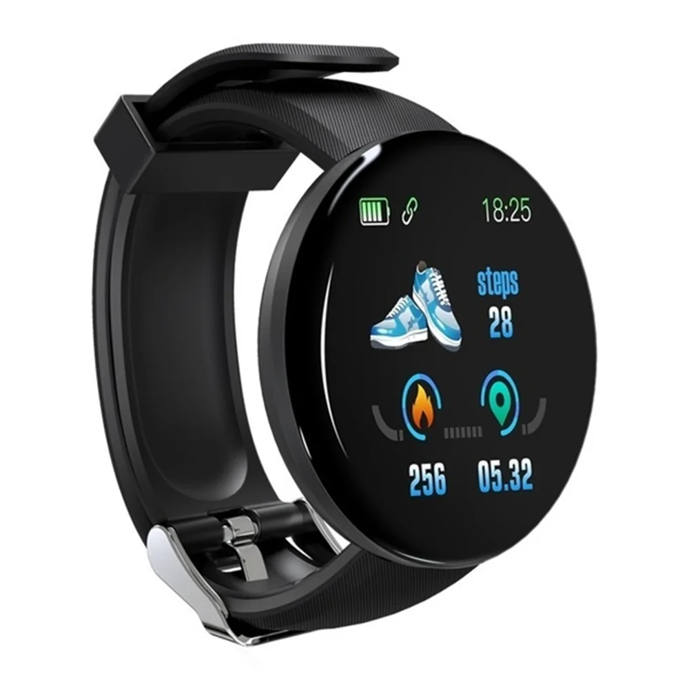 

Free Shipping Watchband D18 Wristwatch Fitness Tracker Smart Watch Bracelet, Black,red,blue,rose,green