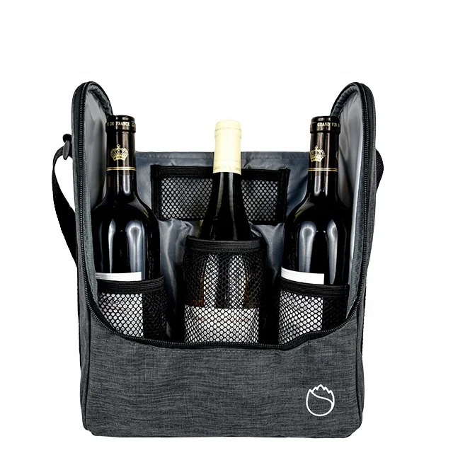 

Wine Travel Bag with Shoulder Strap, Padded Protection Wine Cooler Bag, Wine Gifts, Customized color