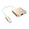 USB C to HDMI Multiport Adapter USB 3.1 Type C to HDMI 4K Video Converter USB 3.0 Hub Port PD Quick Charging Cable