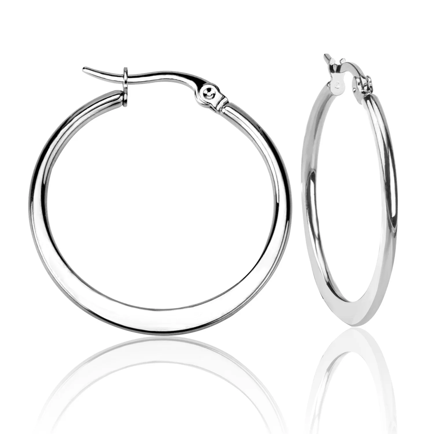 

Small Big Circle Women Hoop Earrings Exaggerated Hoop Ear Loop Smooth Ring Earring Stainless Steel Jewelry, Gold, silver