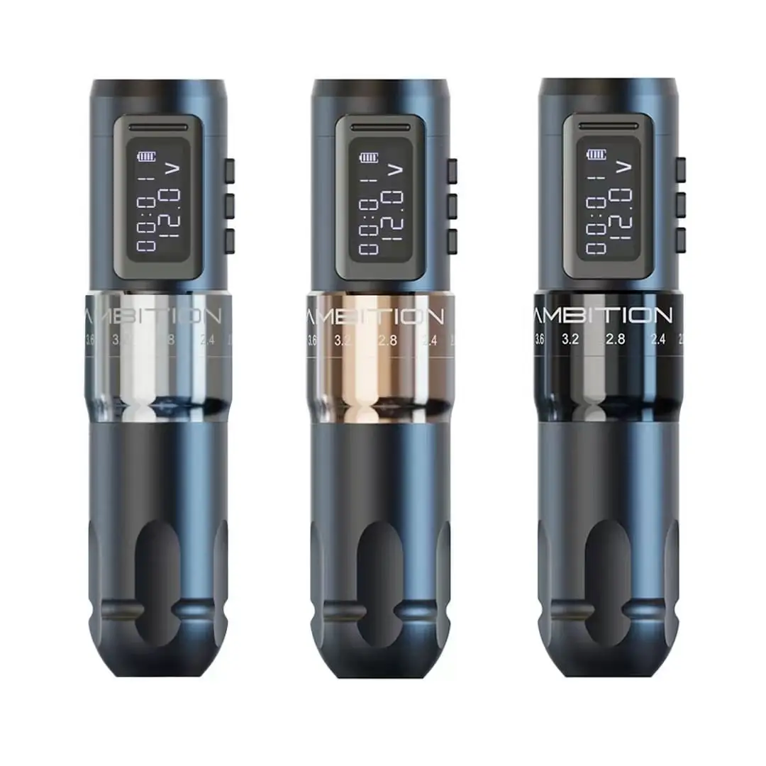 

Ambition 1800mAh Powerful Coreless Motor 2.2-4.2mm 6 Stroke Professional Wireless Tattoo Machine Pen Ambition Mars-U