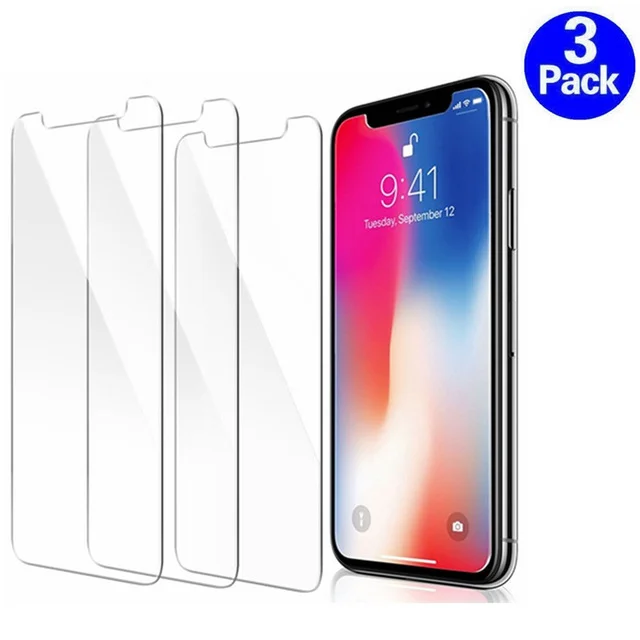 

3 in 1 packing screen protector for iphone 12mini 12 Pro X XS XR XS Max tempered glass with easy installation tool OEM package