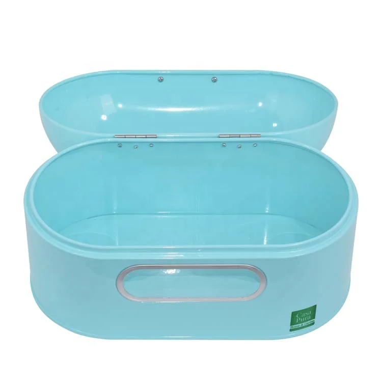 

Vintage Metal Blue Bread Bin Bread Containers Storage Box, Blue or customized