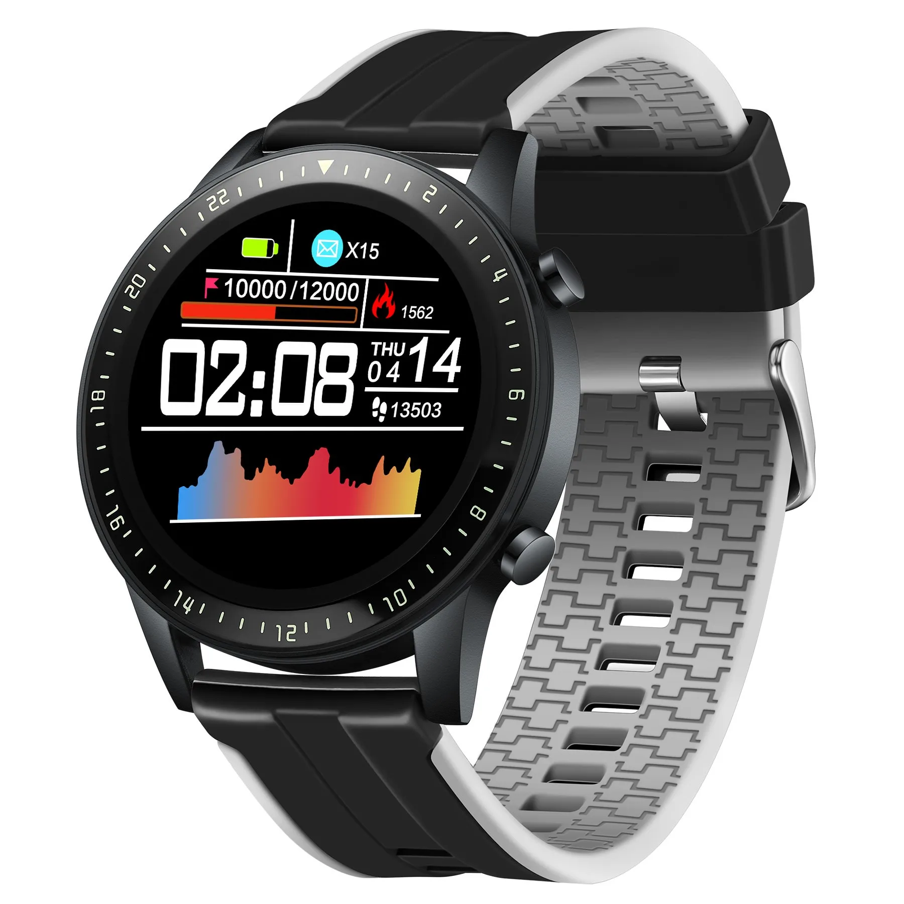 

KOKO Z12 Smart Watch Men Women for Android IOS Phone Waterproof Heart Rate Tracker Sport Smartwatch, Black silver rosegold