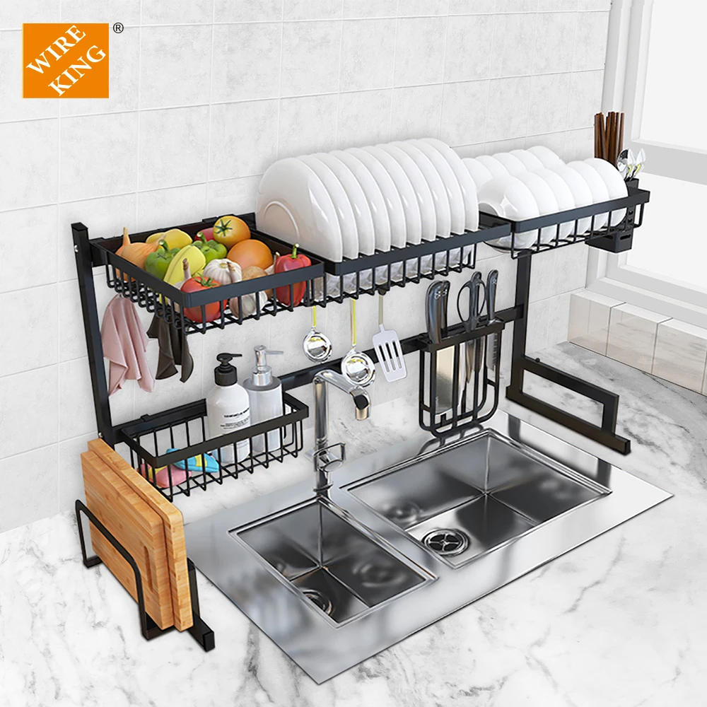 
Wholesale Kitchen Racks and Holders Over Sink Dish Drying Rack with Large Capacity Folding Rack for Kitchen organization  (62493675023)