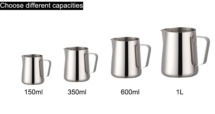 Pitcher Scale Measurement Scales Stainless Steel Frothing Jug Milk Pitcher| Alibaba.com