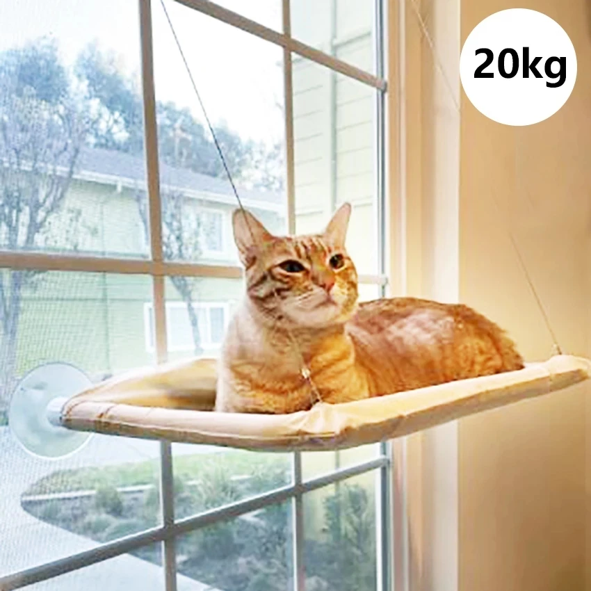 

Hot Cat Hammock Beds Comfortable Sunny Window Seat Mount Bearing 20kg Strong Cats Hammock Bed Shelf Seat Hammock For Cats, 5 colors