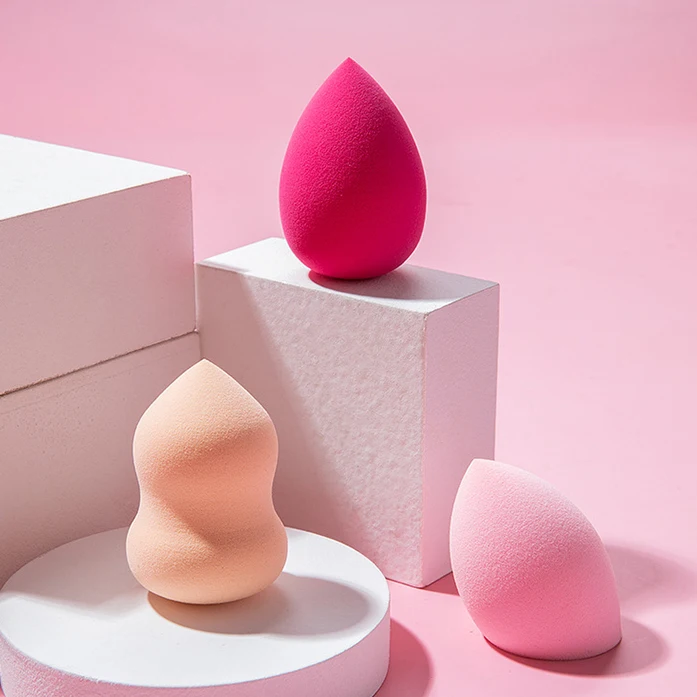 

Summer 2021 Best Seller Latex Free Material Makeup Beauty Sponge Blender With Private Label Pink Makeup Sponge Blue, Multi color