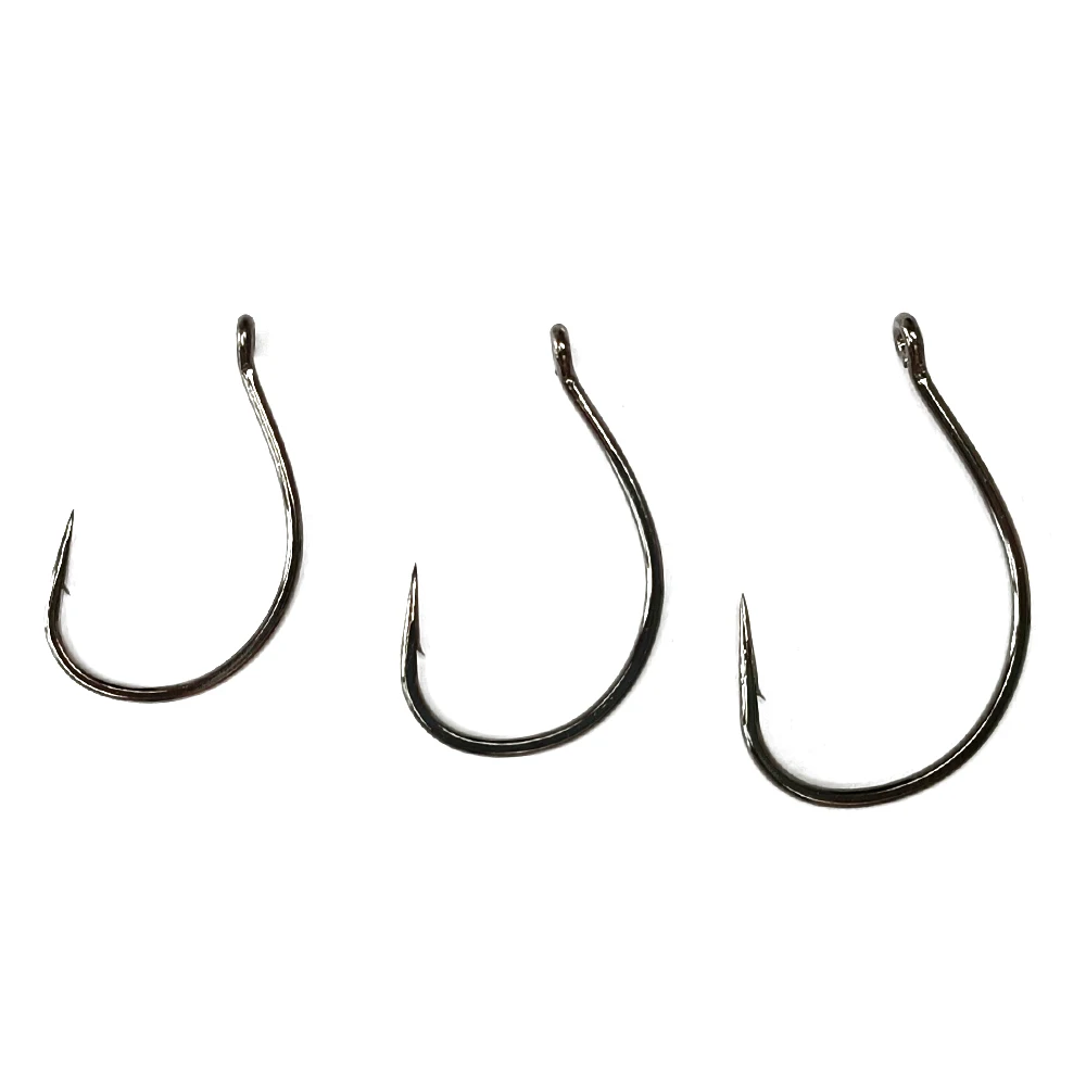 

Newbility wholesale OEM bulk carp worm 2# 1# 1/0# carbon steel saltwater sea freshwater fishing hook, Black nikel