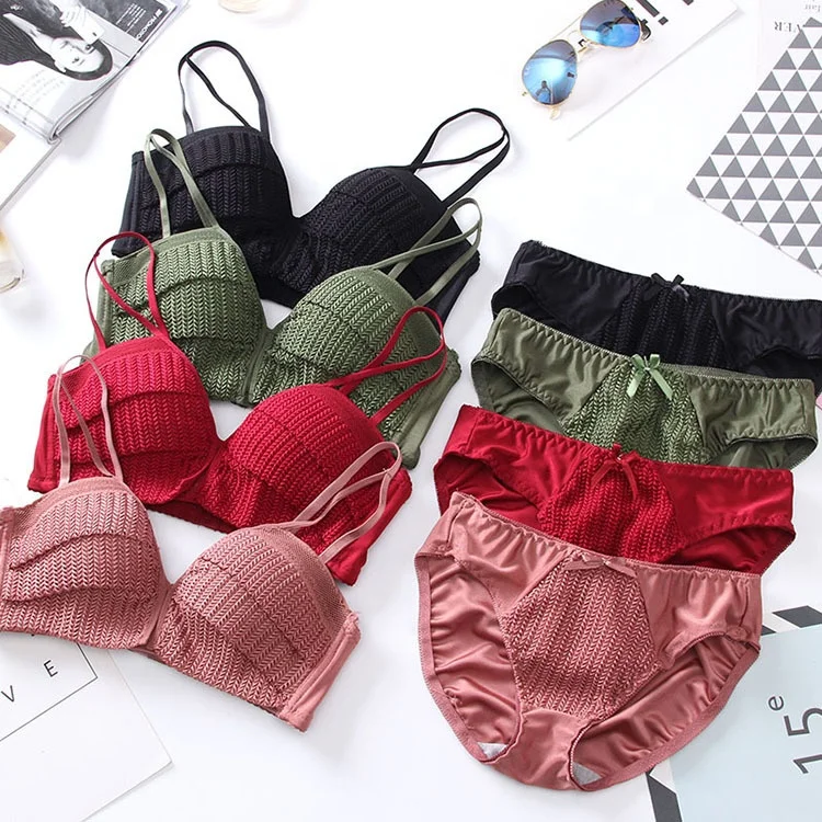 

Factory new design breathable push up bra panties sets women, Customized color