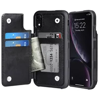 

Factory OEM PU Leather Mobile Phone Cover Pouch Flip Leather Phone Wallet Case For iPhone XR Case