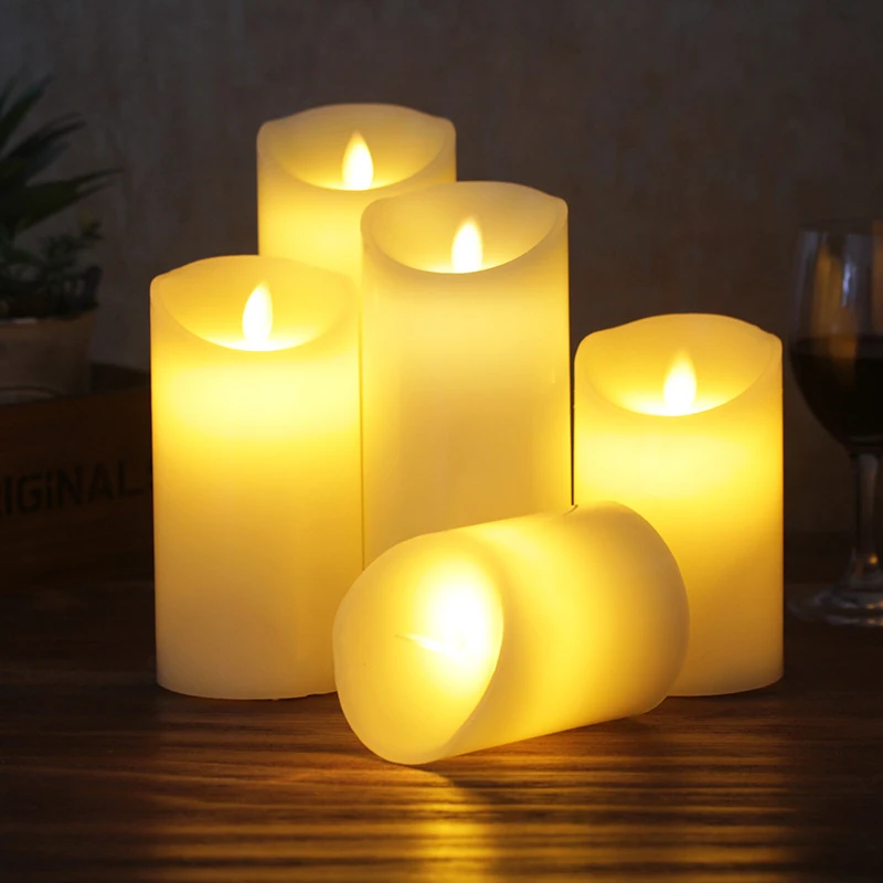 Swinging wick Battery Operated Flameless LED Tea Light Simulation candle for Seasonal and Festival Celebration