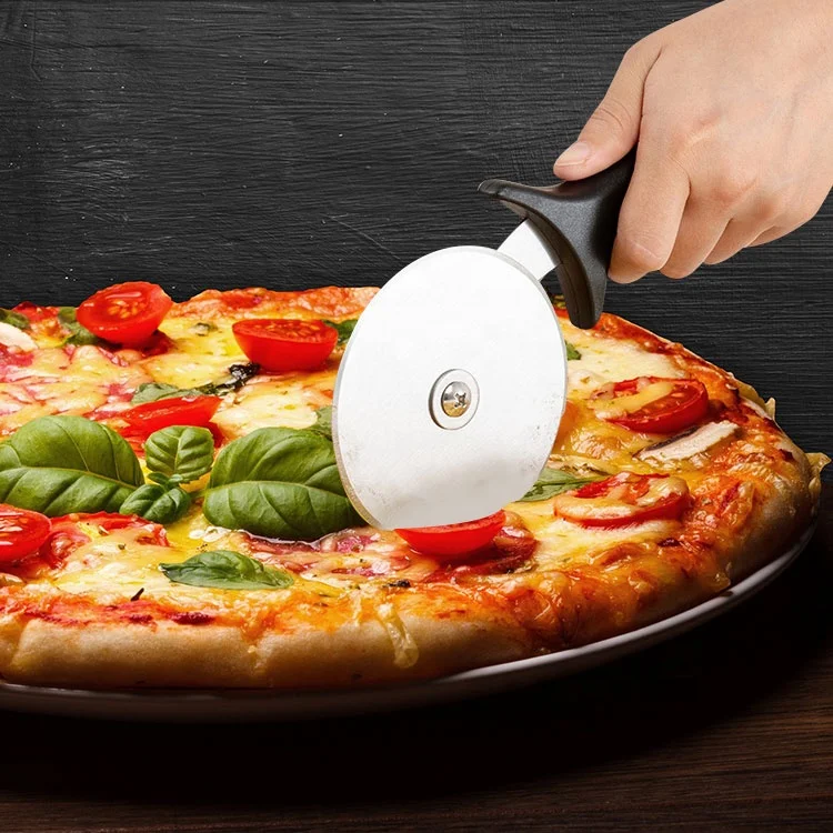 

Amazon hot selling pizza cutter manual with pp handle stainless steel Pizza peel, Silver