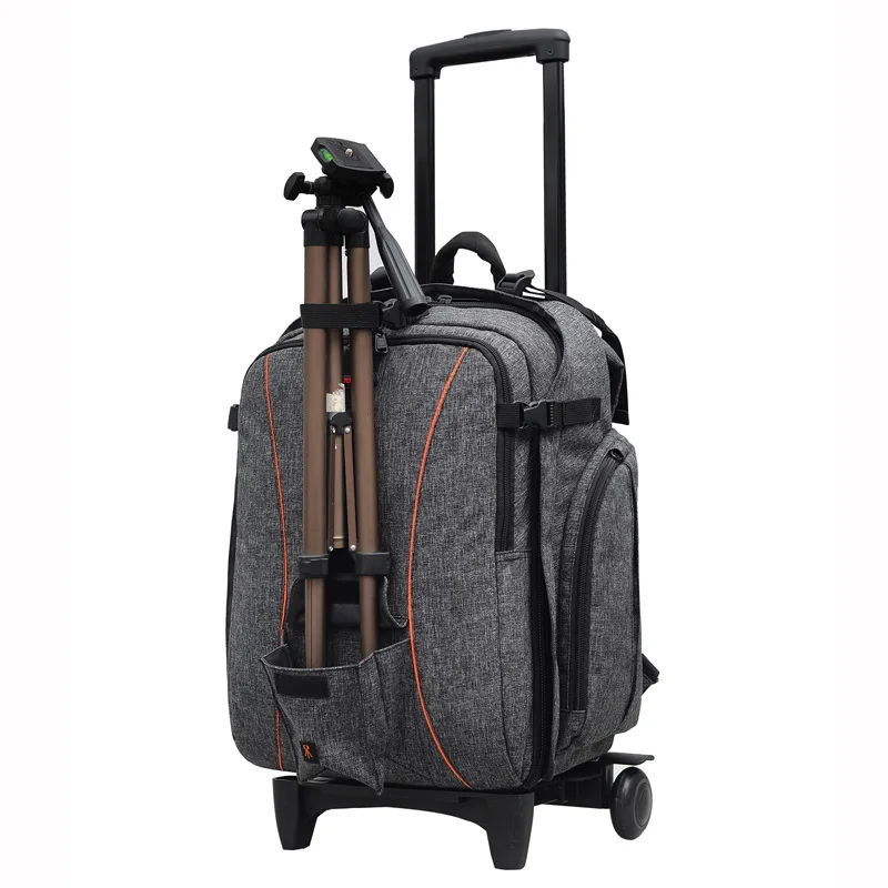 

Large Capacity Camping SLR Camera Backpack Trolley Bag With Wheels