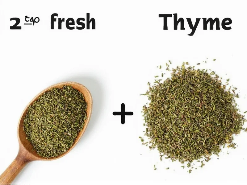 2 tsp Fresh Thyme Equals 2/3 tsp Dried: Complete Conversion Guide
