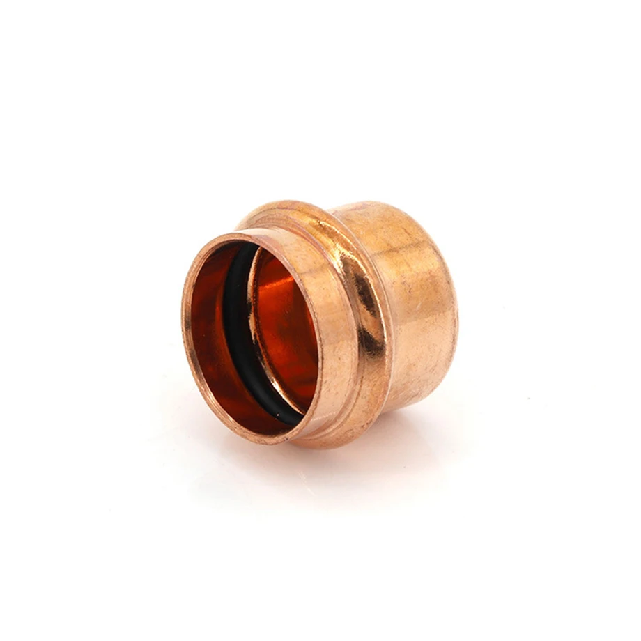 Best Seller JUFANG Copper Press Cap Euro Standard (EN1254-7) Press Fitting Series V Profile Press Fittings