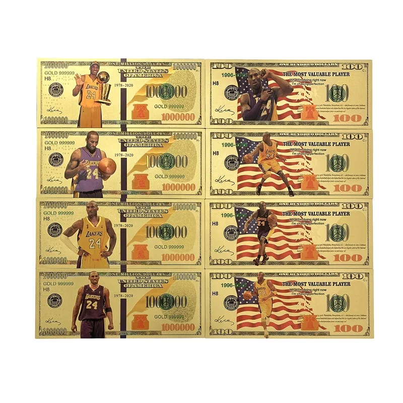 

Worthwhile Collection Kobe Bryant banknote Kobe money gold foil banknote