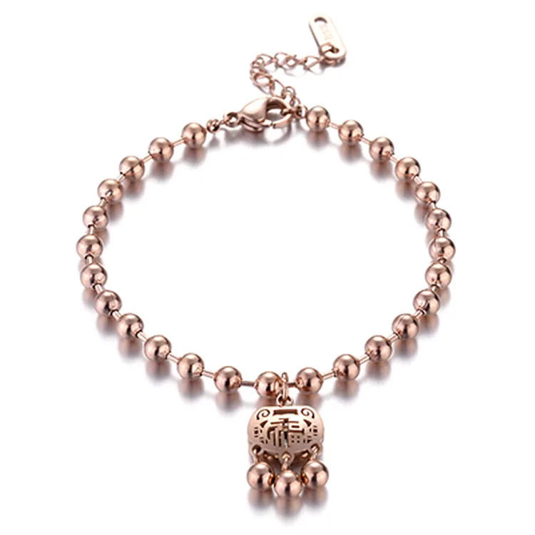

New arrival pretty feet bracelet anklet rose gold sterling silver bell anklet