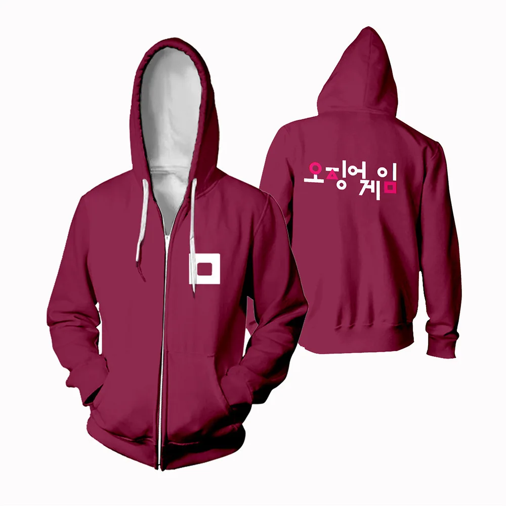 

Custom Squid game hoodies track suit series cosplay outfit jacket clothes halloween costumes tracksuits