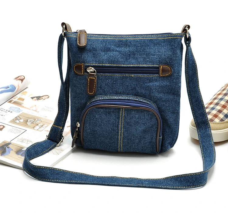 

2022 new casual blue denim handbag hotsale women shopping coin purse pack lady joker shoulder messenger crossbody bag, As the pics