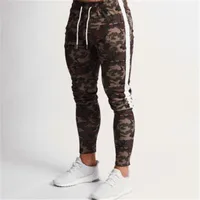 

Danfirst Camouflage Solid Color Stitching Casual Sports Pants Trousers Mens Joggers Sweat Pants