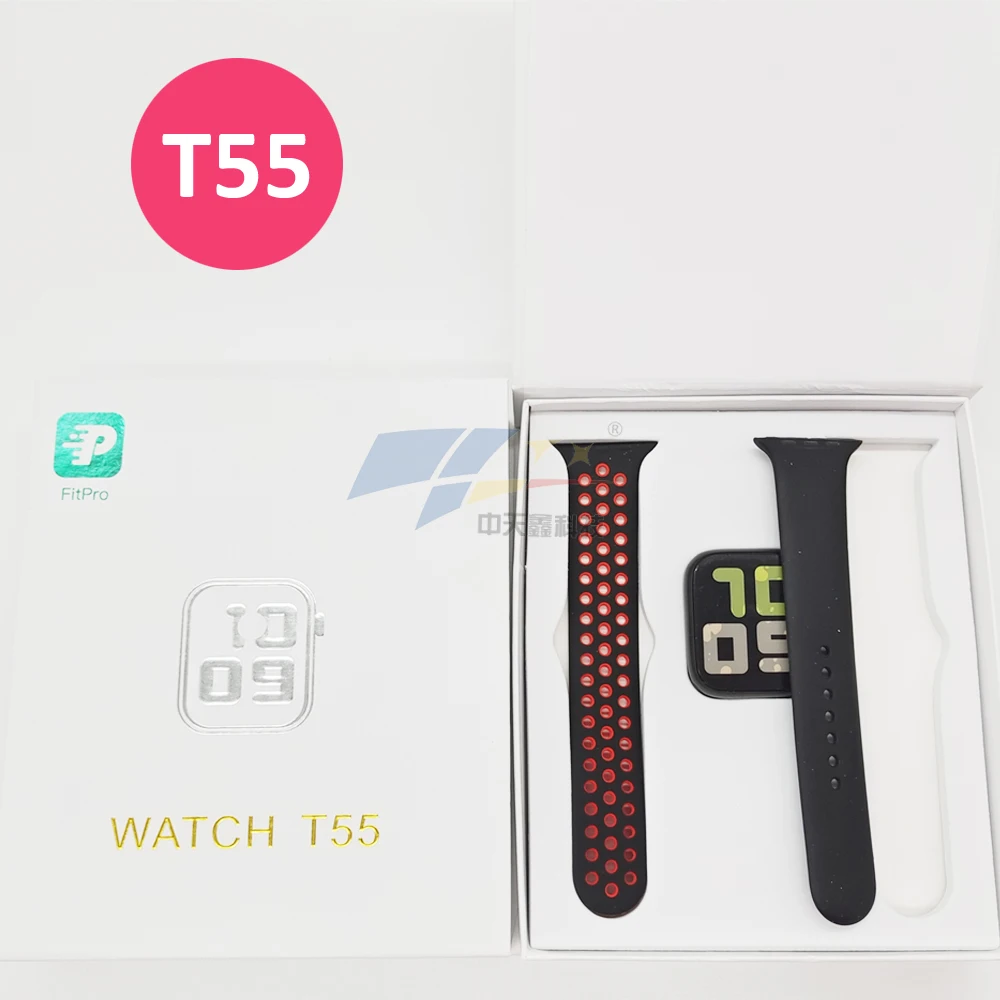 

2021 Hot selling T55 Smart watches new arrivals Two in one watch strap relojes T55 Heart Rate Monitor fitness smart watch T55