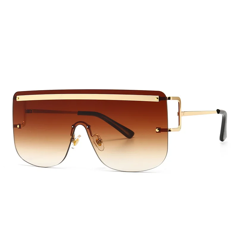 

New Design Oversized Frameless Fashion Sunglass Trend Luxury shade Women Sunglasses 2021 Lentes De Sol